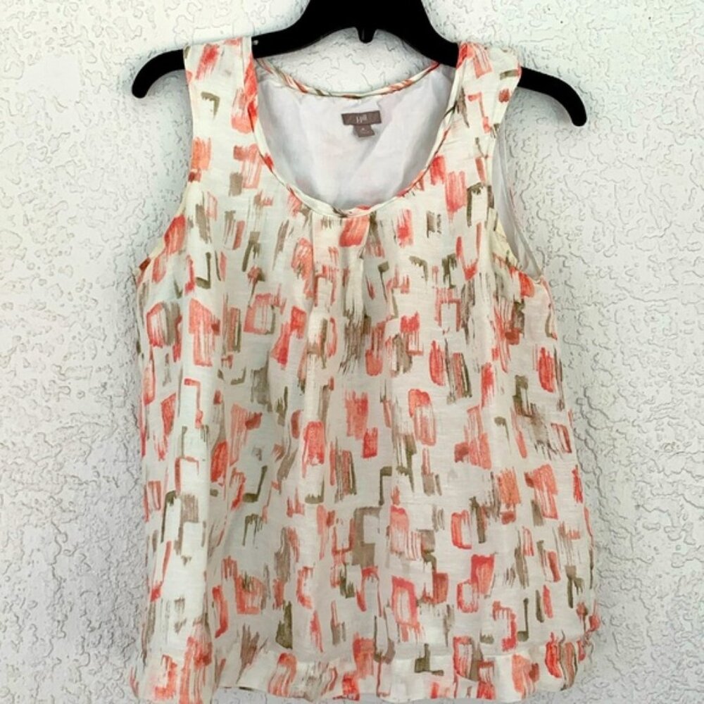 JJILL SILK/LINEN BLEND LINED TOP SIZE MP